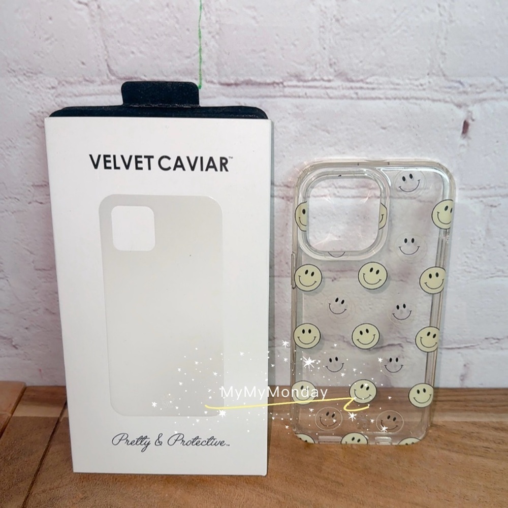 Velvet Caviar Smiley Face Phone Case IPhone 14 Pro Max